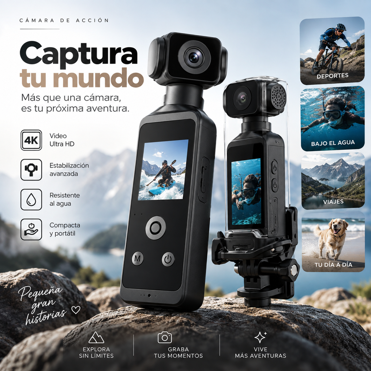 PocketCam | Captura cada aventura. Revive cada momento.