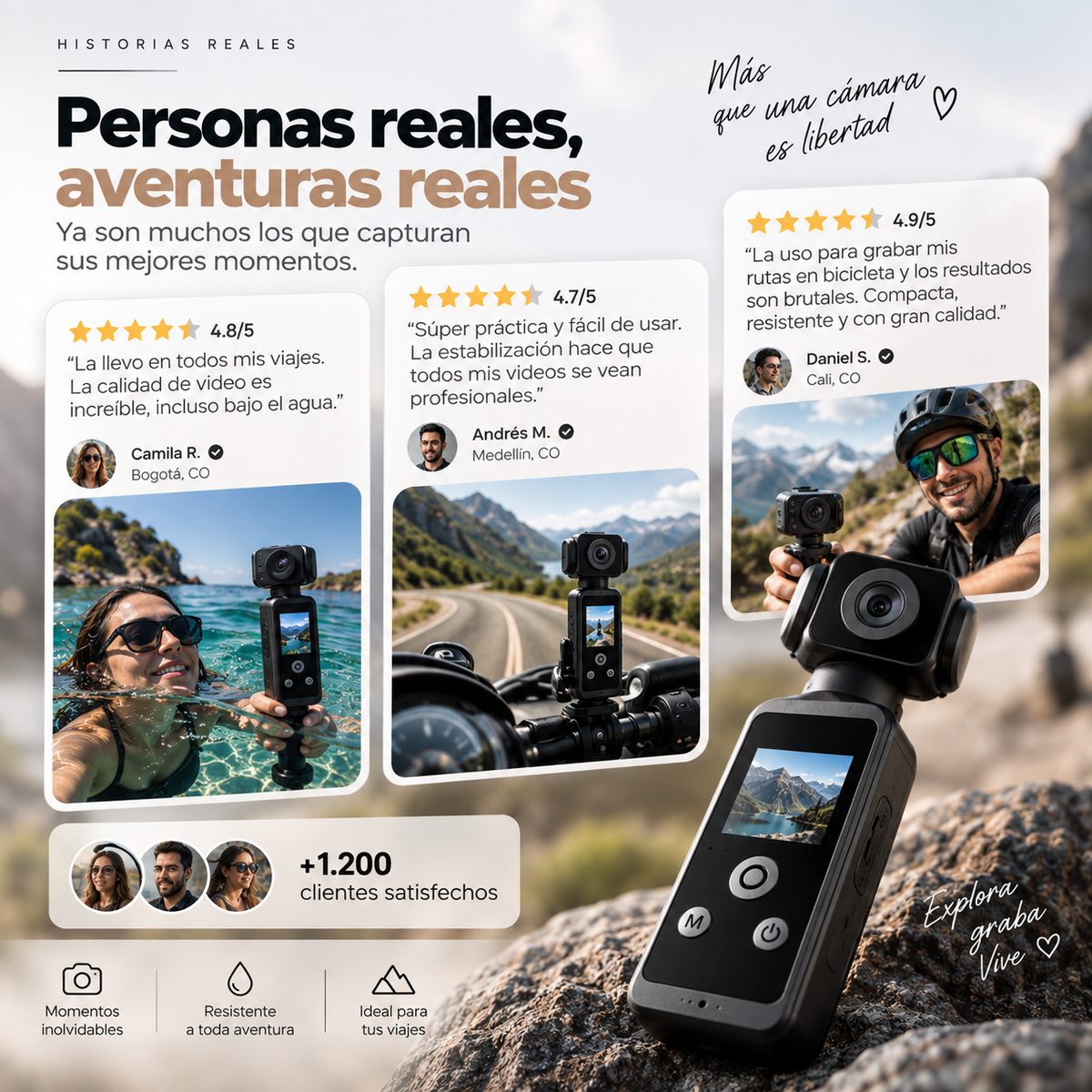 PocketCam | Captura cada aventura. Revive cada momento.