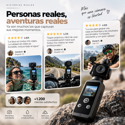 PocketCam | Captura cada aventura. Revive cada momento.