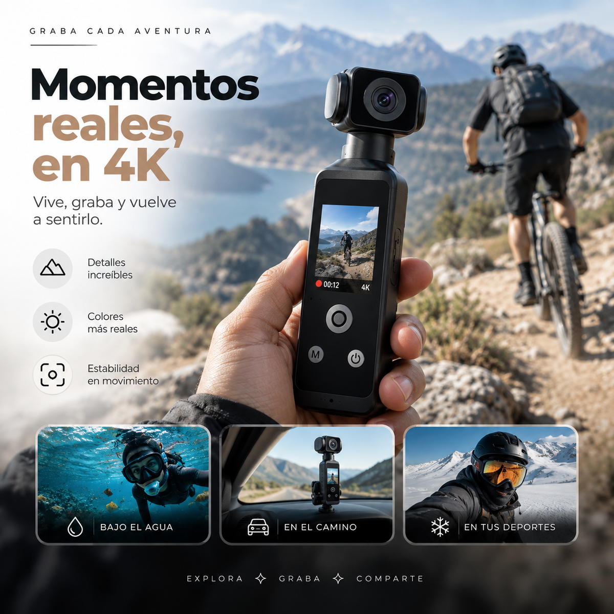 PocketCam | Captura cada aventura. Revive cada momento.