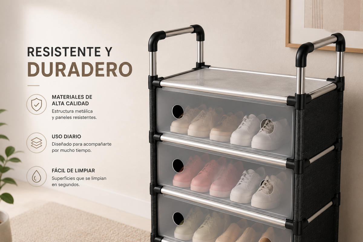 Ordenador de Calzado™ | Organiza hasta 30 pares y recupera espacio en tu hogar