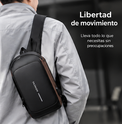 SafeGo Bolso de Hombro Gold |Muévete con libertad. Lleva todo seguro.